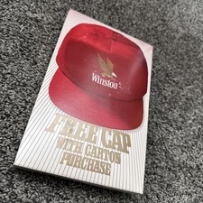 Vintage Winston Snapback Hat Red Still In Original Box