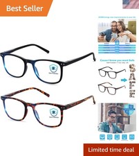 Stylish Anti-Glare Blue Light Glasses with UV400 Protection for Adults