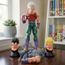 Super Saiyan Vegeta Swappable 3 Heads 1 Arm Dragon Ball GT Collectible Figure