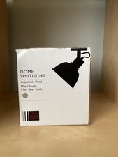 John Lewis Dome SES LED Single Spotlight, Adjustable Head, Matt Grey RRP:£35 