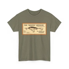 Donaly Redfin Minnow Newark NJ Vintage Antique Bass Fishing Lure Box Art T-Shirt