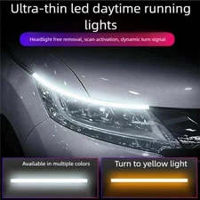 2pcs LED Daytime Running Light Sequential DRL Turn Signal Headlight Strips Lamps