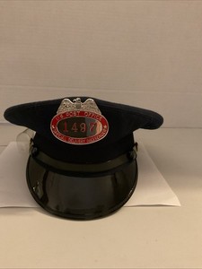 Vintage US Post Office Special Delivery Messenger Hat With Badge Bancroft NOS