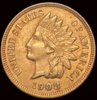 1908 Indian Head Cent - Uncirculated RED/BROWN BEAUTY - FREE SHIPPING