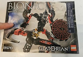 LEGO Bionicle 8978 Glatorian Skrall, Complete Figure Canister & Manual No Ball 