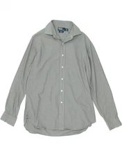 POLO RALPH LAUREN Mens Regent Custom Fit Shirt Size 16 Large Grey Cotton BI65