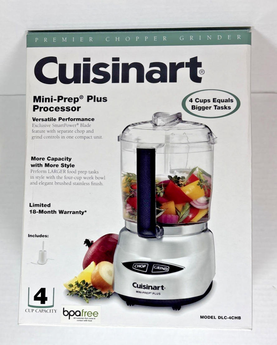Cuisinart DLC-4CHB Food Processor Mini-Prep Plus 4 Cup Chopper and