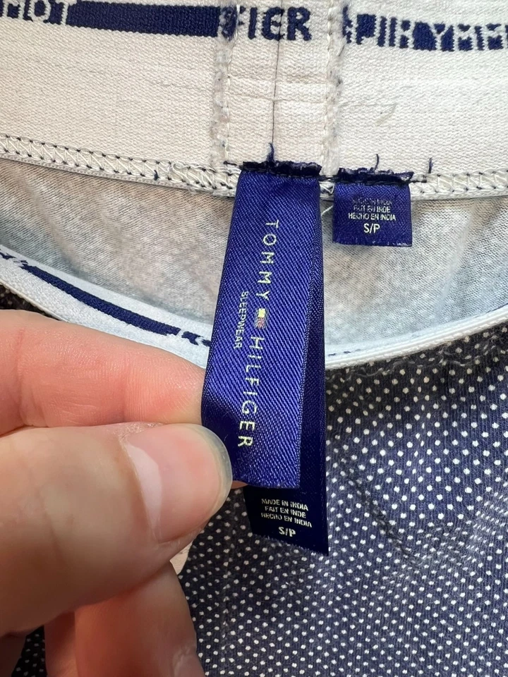 Tommy Hilfiger Mujer Cordón Cintura Elástica Prendas para Dormir Talla S Azul Lunares Foto 3 de 4