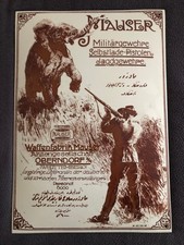 Original Mauser Emaille Schild M 05/50 42 x 29 cm
