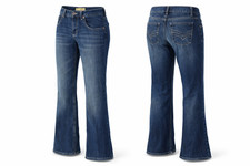 Wrangler 20X Girls Jeans Size 11 Regular Blue Denim Western Straight Leg