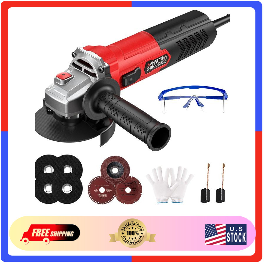 Angle Grinder 10 Amp, 4-1/2 inch Power Angle Grinder Tools with 13000 RPM, 1200W