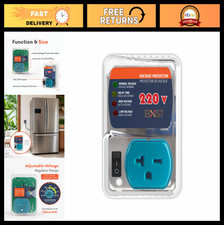 Surge Protector 220V for Refrigerators, 20A Voltage Protection, 4400W, Adjustabl