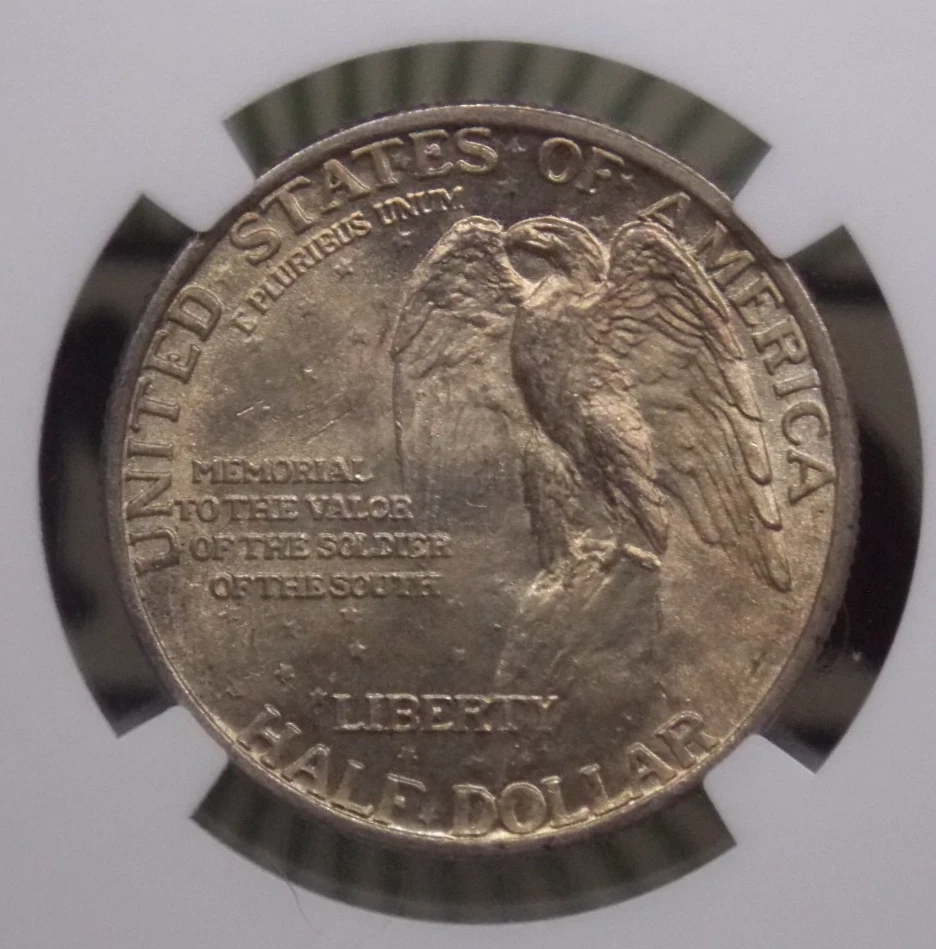 1925 Commemorative *STONE MOUNTAIN* Half Dollar 50c NGC MS65 #021 Gem BU ECC&C - Image 2 of 4