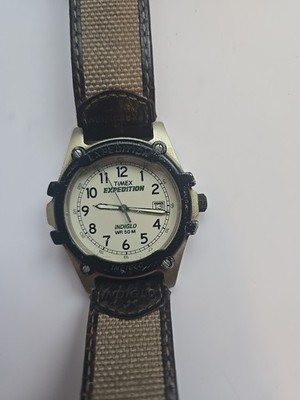 Timex Expedition Indiglo August 2000 Men's 50m Watch Original Band New Battery 