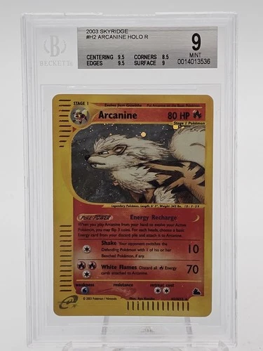 ARCANINE 2003 SKYRIDGE #H2 HOLO RARE BGS 9 H2/H32 Q5677