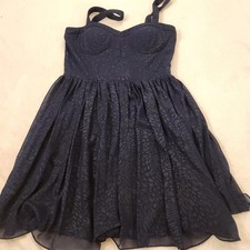 Guess Womens Dress Dark Navy Rockabilly Romantic Party Date Fun