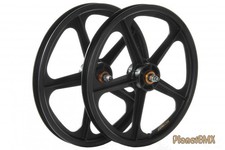 Skyway Bmx 20 Tuff Wheels Graphite W Gold Sealed Bearing Hubs 38 Axles Retro Skyway Bmx 20 Tuff Wheels Graphite W Gold Sealed Bearing Hubs 38 Axles Retro