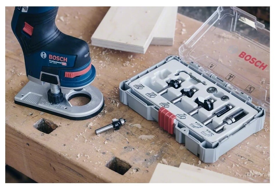 HHIP Schaftfräser-Set 6-teilig – 4-schneidig, Hochgeschwindigkeitsstahl, Schaft 0,95 Cm