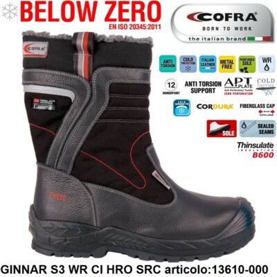 Stivali Antinfortunistici Cofra S3 SRC - Marrone/Nero, Suola EVA, Altezza Caviglia