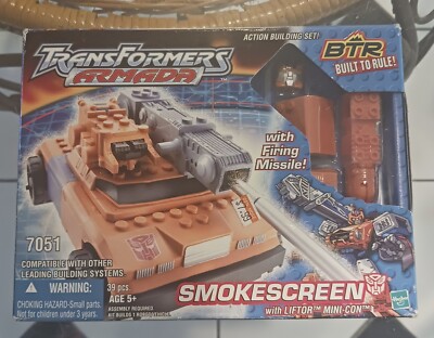 TRANSFORMERS ARMADA BTR SMOKESCREEN W/ LIFTOR MINICON *2003*HASBRO Unopened.