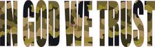 10in x 3in In God We Trust Bumper Sticker Car Vinyl Window Decal Stickers Decals