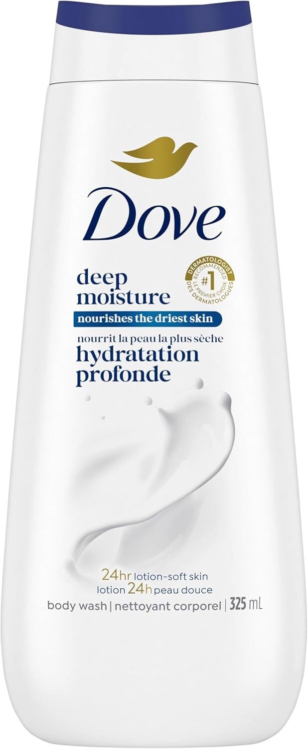 Dove Deep Moisture Body Wash for 24-Hour Hydration and Soft Skin