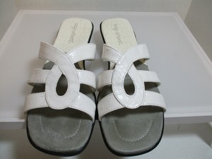 easy street white sandals