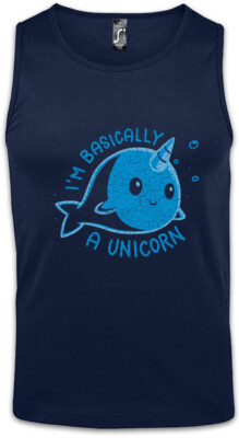 I'm Basically A Unicorn Herren Tank Top Einhorn Wal Regenbogen Horn Rainbow Fun