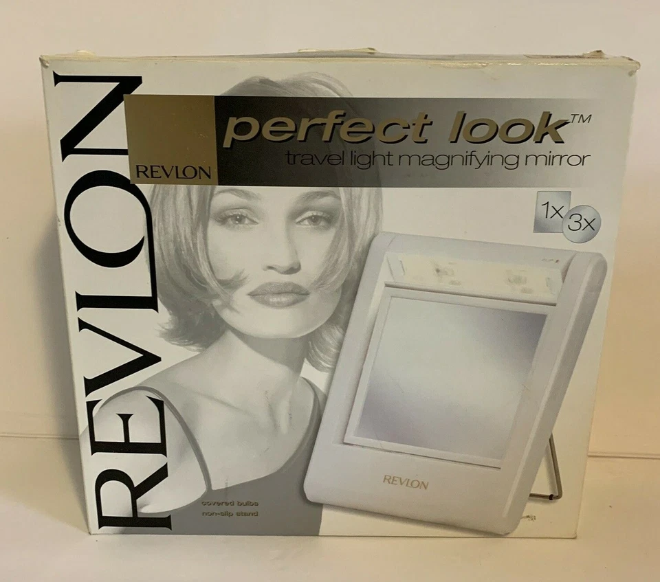 Revlon Perfect Look Travel Light Magnifying Makeup Vanity Mirror 1x 3x Hair Tool - Image 2 of 4