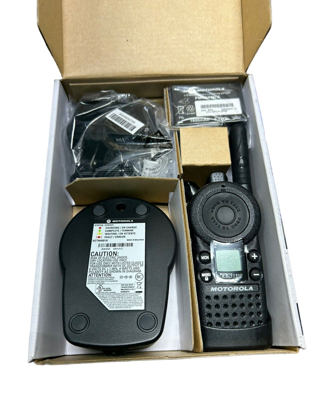 Pack of Motorola CLS1110 Walkie Talkie Radios with Headsets - 3