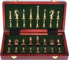 Vintage Chess Set,Wood Chess Board with Storage,Metal Chess Pieces, Classic Game