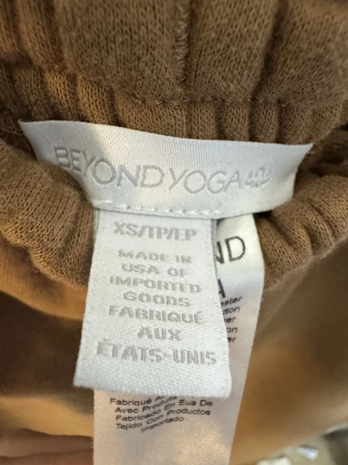 beyond-yoga on the go toffee sweatsuit athleisure pants