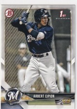 2018 BOWMAN 1ST RC ARBERT CIPION MILWAUKEE BREWERS FIRST ROOKIE S2754