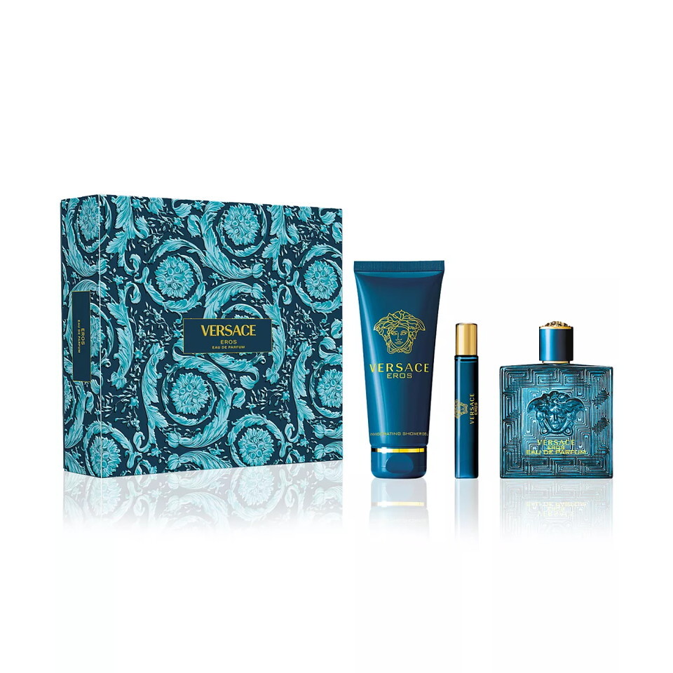 Versace Eros Eau De Parfum Men's 3 Pc Gift Set
