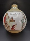 Norman Rockwell "Santa and His Helpers" Glass Ornament - 1991 (Hallmark Cards)