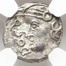 NGC XF CELTIC GAUL Sequani Ancient France 1st Century BC Celts Silver Horse Coin