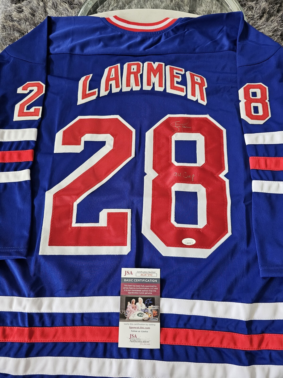 steve-larmer-autographed-signed-jersey-jsa-coa-new-york-rangers-ebay