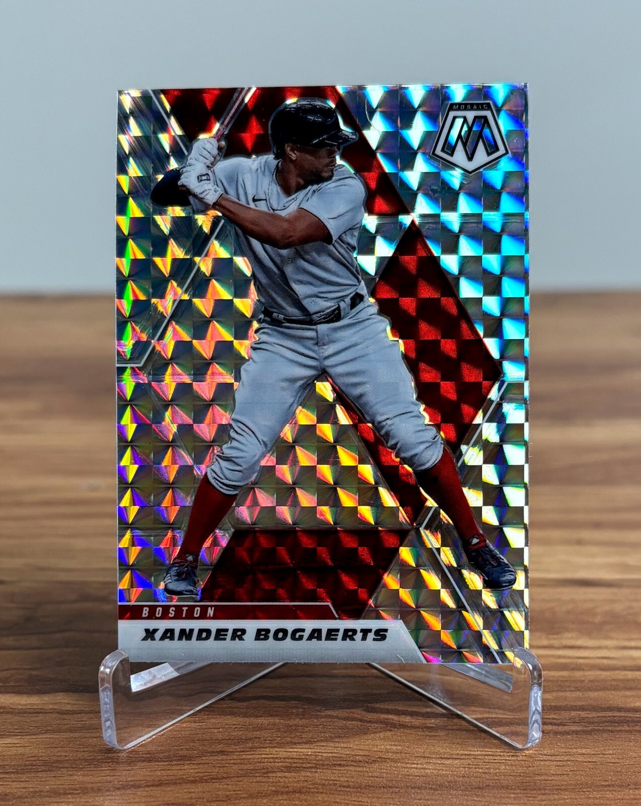 2021 Panini Mosaic Silver Prizm #110 Xander Bogaerts Boston Red Sox
