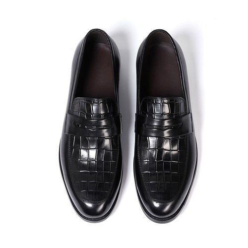 Loafers Men's Real Leather Handmade Shoes Men's Penny Shoes Slip-on Loafers Sz - Picture 25 of 26