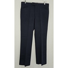 VTG Sears Perma-Prest Pants Navy Blue Men's 38 Medium Reg Fit measure smaller 