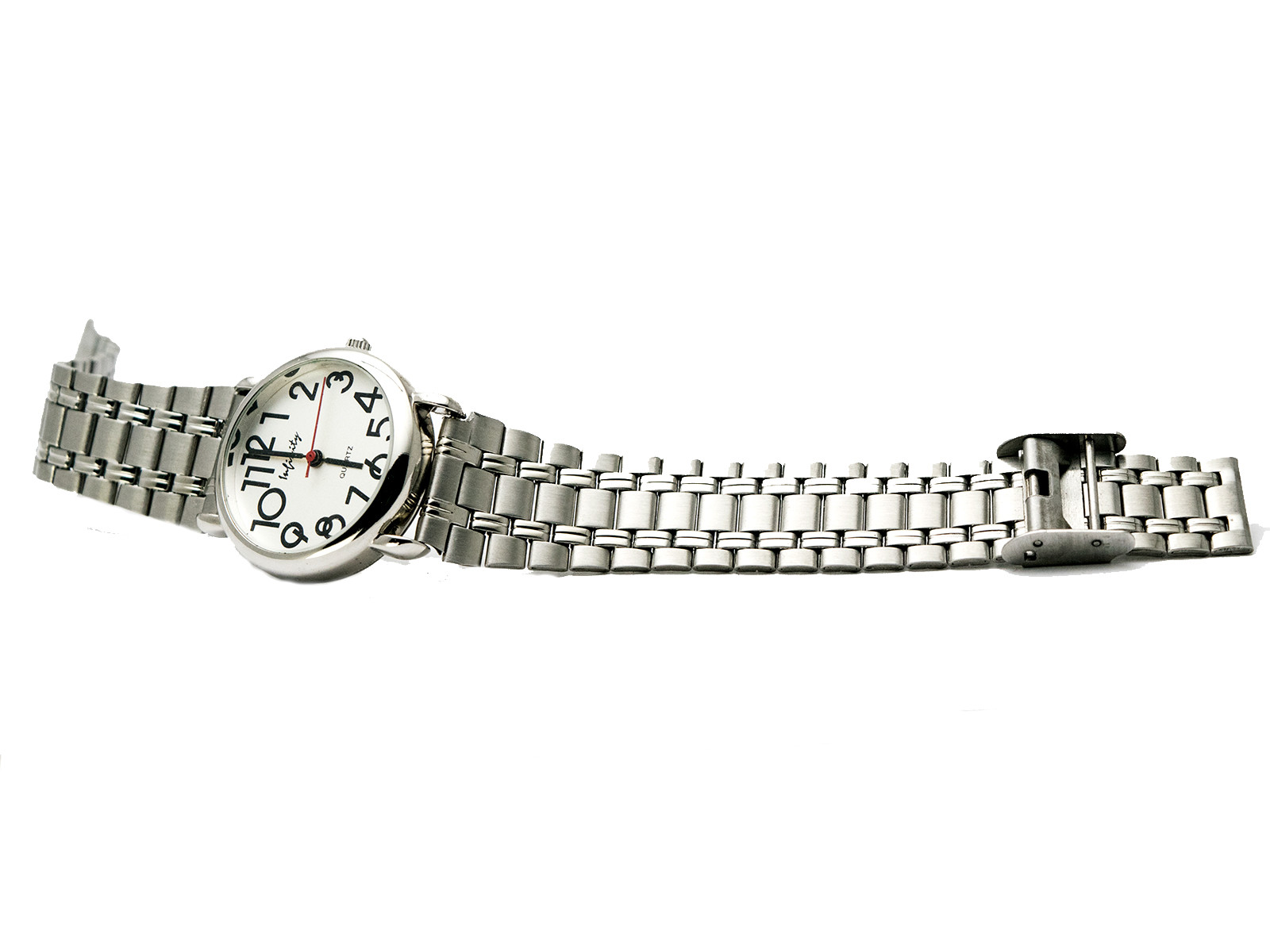 INFINITY:WOMENS' STAINLESS STEEL BAND ROUND CASE BIG NUMERAL ANALOG ...