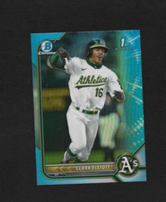 2022 Bowman Draft Clark Elliott BDC-85 Chrome Sky Blue Refractor - Athletics