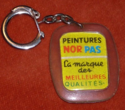 Porte clé clef pour BMW Neuf Double face métal / noir bleu blanc