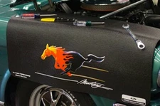Ford Flaming Mustang Grip Fender Cover 22" x 34" non-slip material