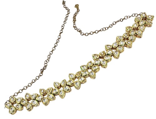 Headband Kundan Gold Plated Bollywood Wedding Enamel Reversible Indian - Bild 3 von 23