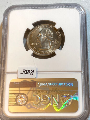 2007-P 25c WASHINGTON BROADSTRUCK NGC MS 64 MINT ERROR - Picture 2 of 2