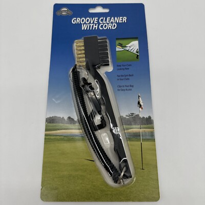 OnCourse Golf Club Cleaner (Brush with Cord And Bag Clip) NEW