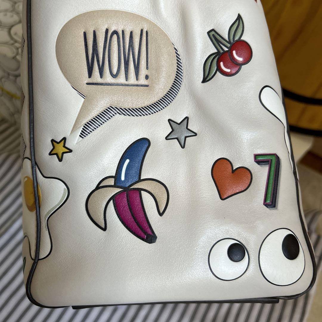 Anya Hindmarch ALL OVER STICKERS SMALL FEATHERWEIGHT EBURY Anya Hindmarch ALL OVER STICKERS SMALL FEATHERWEIGHT EBURY