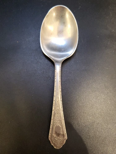 Antique Rogers Lunt Bowlen Sterling Silver Treasure MARY II Baby Spoon 1923 4"
