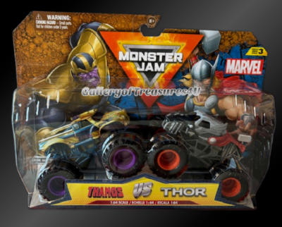 Monster Jam Marvel 2 Pack Wolverine Sentinels Venom Winter Soldier